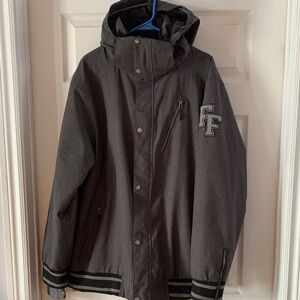 FIREFLY Men's Black Hooded Ski/snow Jacket